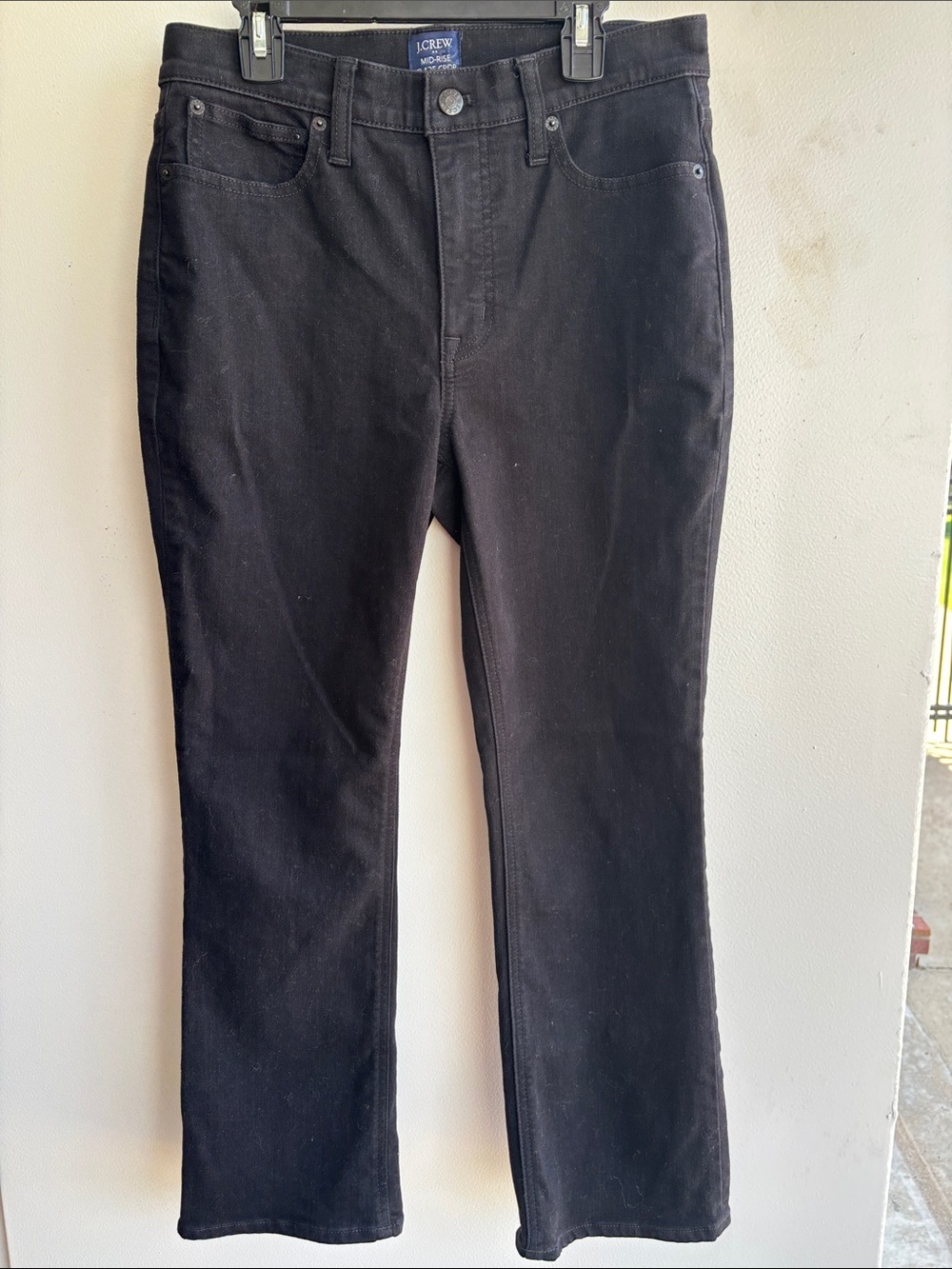 J. Crew Mid Rise Black Flare Crop Jeans - Size 28